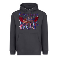 Smoke American boy with cowboy Heavyweight Hoodie - texasbilliewilder