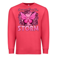 Cardinal Stronger Than The Storm Breast Cancer Premium Sweatshirt - texasbilliewilder