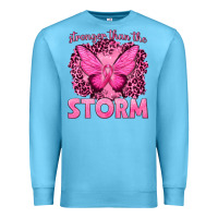 Ocean Blue Stronger Than The Storm Breast Cancer Premium Sweatshirt - texasbilliewilder