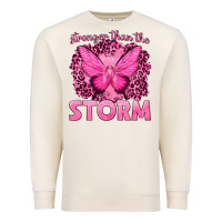Sandshell Stronger Than The Storm Breast Cancer Premium Sweatshirt - texasbilliewilder