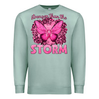 Seafoam Stronger Than The Storm Breast Cancer Premium Sweatshirt - texasbilliewilder