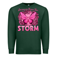 Sports Green Stronger Than The Storm Breast Cancer Premium Sweatshirt - texasbilliewilder