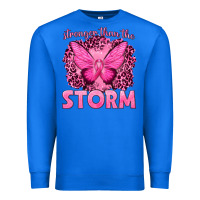 True Royal Stronger Than The Storm Breast Cancer Premium Sweatshirt - texasbilliewilder