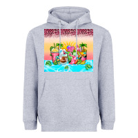 Heather Grey beach summer coffee cups Heavyweight Hoodie - Zillion Design Studio