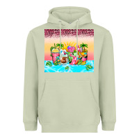 Matcha beach summer coffee cups Heavyweight Hoodie - Zillion Design Studio