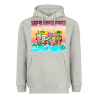 Beach Summer Coffee Cups Heavyweight Hoodie | Teevron