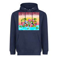 Navy beach summer coffee cups Heavyweight Hoodie - Zillion Design Studio