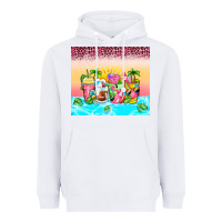 White beach summer coffee cups Heavyweight Hoodie - Zillion Design Studio