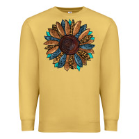 Antique Gold fall tooled lather leopard Premium Sweatshirt - RanaPortraitStore