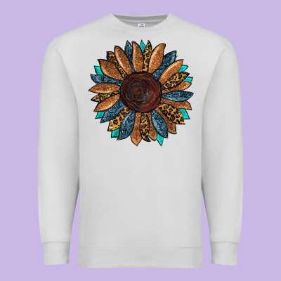 Fall Tooled Lather Leopard Premium Sweatshirt Designed By Ranaportraitstore