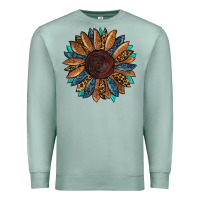 Seafoam fall tooled lather leopard Premium Sweatshirt - RanaPortraitStore