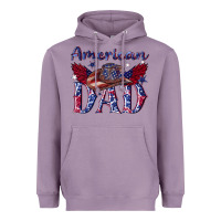 Lavender American dad with cowboy Heavyweight Hoodie - texasbilliewilder