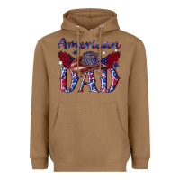 Toasted Coconut American dad with cowboy Heavyweight Hoodie - texasbilliewilder