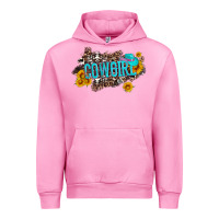Fuchsia Pink western cowgirl and sunflower with hat and cowhide leopard Urban Hoodie - Artiststas