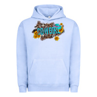 Pigment Grape Ice western cowgirl and sunflower with hat and cowhide leopard Urban Hoodie - Artiststas