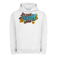 Pigment Lunar Rock western cowgirl and sunflower with hat and cowhide leopard Urban Hoodie - Artiststas