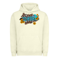 Pigment Pistachio western cowgirl and sunflower with hat and cowhide leopard Urban Hoodie - Artiststas