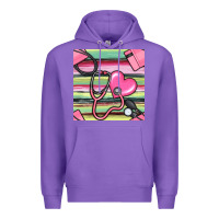 Nurse Stethoscope Seamless Pattern Premium Hoodie | Teevron