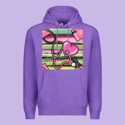 Nurse Stethoscope Seamless Pattern Premium Hoodie Designed By Bundleandbundleshop