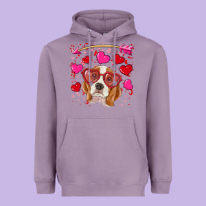 Valentine's Day  Beagle Heavyweight Hoodie Designed By Ranaportraitstore