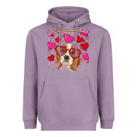 Lavender valentine's day  beagle Heavyweight Hoodie - RanaPortraitStore
