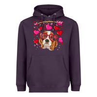 Plum valentine's day  beagle Heavyweight Hoodie - RanaPortraitStore