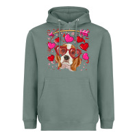 Sage valentine's day  beagle Heavyweight Hoodie - RanaPortraitStore
