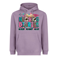 Lavender nursing diaries no sleep no money no life Heavyweight Hoodie - Zillion Design Studio