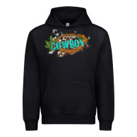 Black western cowboy and hat with cactus and cowhide Urban Hoodie - Artiststas