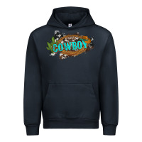 Navy western cowboy and hat with cactus and cowhide Urban Hoodie - Artiststas