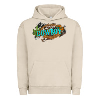 Pigment French Oak western cowboy and hat with cactus and cowhide Urban Hoodie - Artiststas