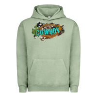 Pigment Oil Green western cowboy and hat with cactus and cowhide Urban Hoodie - Artiststas