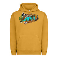 Pigment Peanut Butter western cowboy and hat with cactus and cowhide Urban Hoodie - Artiststas