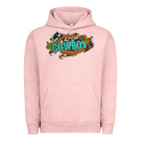 Pigment Salmon western cowboy and hat with cactus and cowhide Urban Hoodie - Artiststas