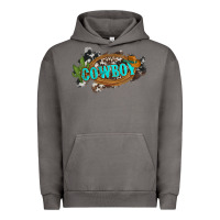 Pigment Tornado western cowboy and hat with cactus and cowhide Urban Hoodie - Artiststas