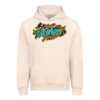 Sandshell western cowboy and hat with cactus and cowhide Urban Hoodie - Artiststas