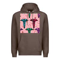Coffee Medicine Seamless Pattern Premium Hoodie - BundleAndBundleShop