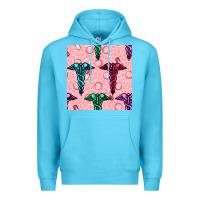Ocean Blue Medicine Seamless Pattern Premium Hoodie - BundleAndBundleShop