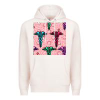 Pale Pink Medicine Seamless Pattern Premium Hoodie - BundleAndBundleShop
