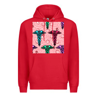 Red Medicine Seamless Pattern Premium Hoodie - BundleAndBundleShop