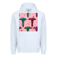 White Medicine Seamless Pattern Premium Hoodie - BundleAndBundleShop