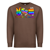 Chestnut peace love equality Premium Sweatshirt - Zillion Design Studio