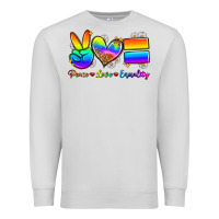 Dove Grey peace love equality Premium Sweatshirt - Zillion Design Studio