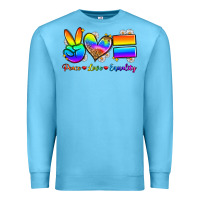Ocean Blue peace love equality Premium Sweatshirt - Zillion Design Studio