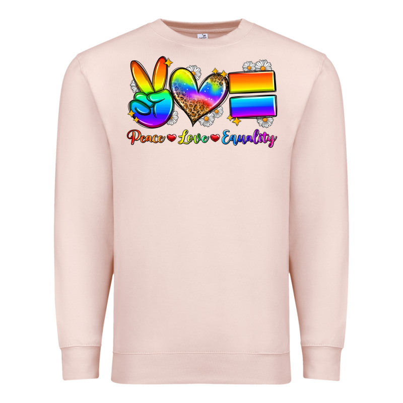 Peace Love Equality Premium Sweatshirt by Zillion Design Studio | Teevron