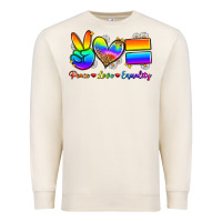 Sandshell peace love equality Premium Sweatshirt - Zillion Design Studio
