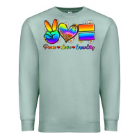 Seafoam peace love equality Premium Sweatshirt - Zillion Design Studio