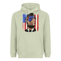 Matcha American flag with lincoln Heavyweight Hoodie - texasbilliewilder