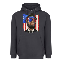 Smoke American flag with lincoln Heavyweight Hoodie - texasbilliewilder