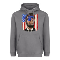 Storm American flag with lincoln Heavyweight Hoodie - texasbilliewilder